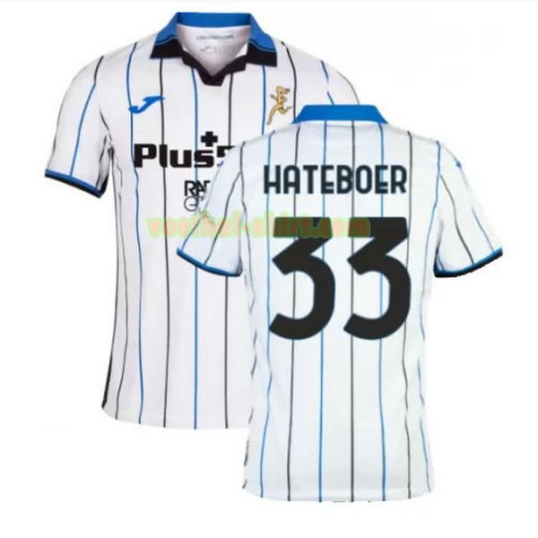 hateboer 33 atalanta uit shirt 2021 2022 wit mannen