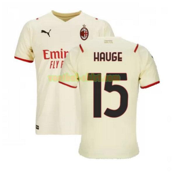 hauge 15 ac milan uit shirt 2021 2022 wit mannen