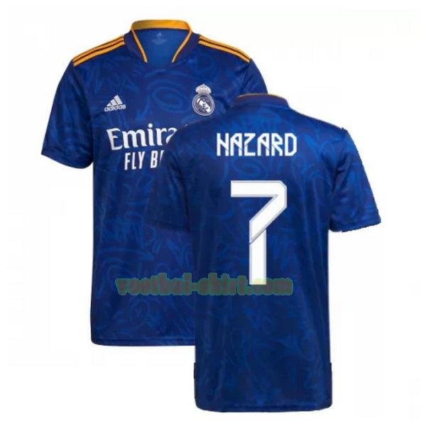 hazard 7 real madrid uit shirt 2021 2022 blauw mannen