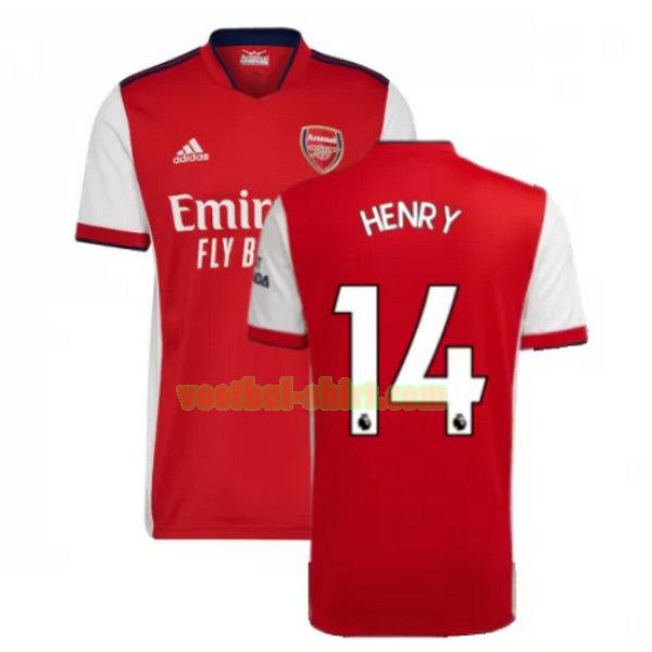 henry 14 arsenal thuis shirt 2021 2022 rood mannen