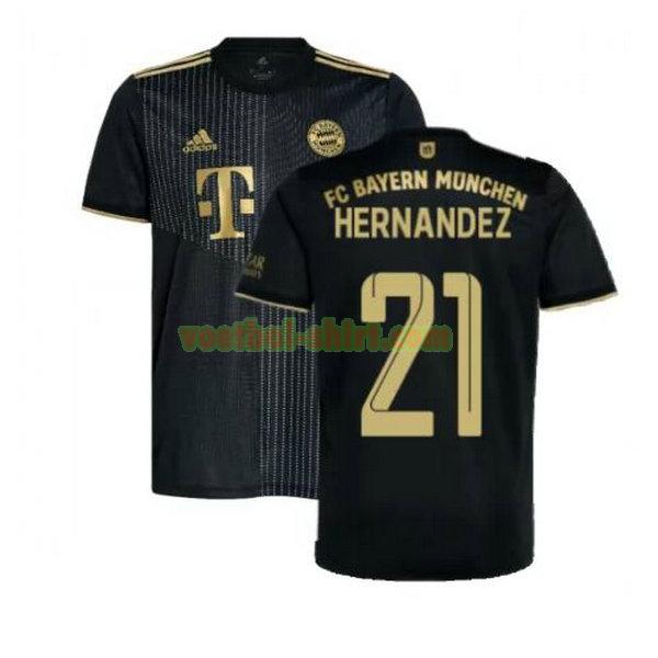 hernandez 21 bayern münchen uit shirt 2021 2022 zwart mannen