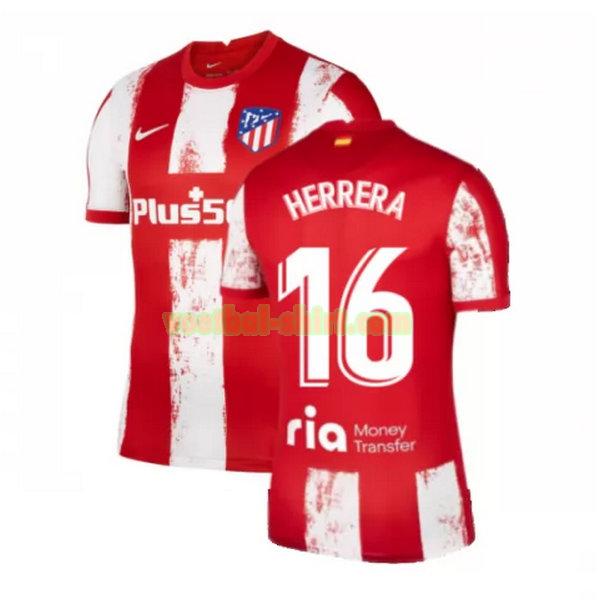 herrera 16 atletico madrid thuis shirt 2021 2022 rood wit mannen