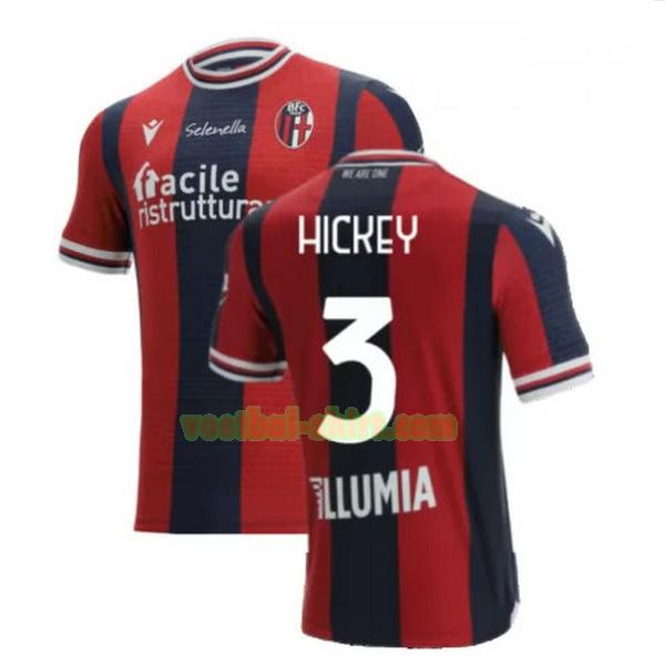 hickey 3 bologna thuis shirt 2021 2022 rood blauw mannen