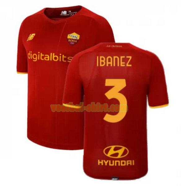 ibanez 3 as roma thuis shirt 2021 2022 rood mannen