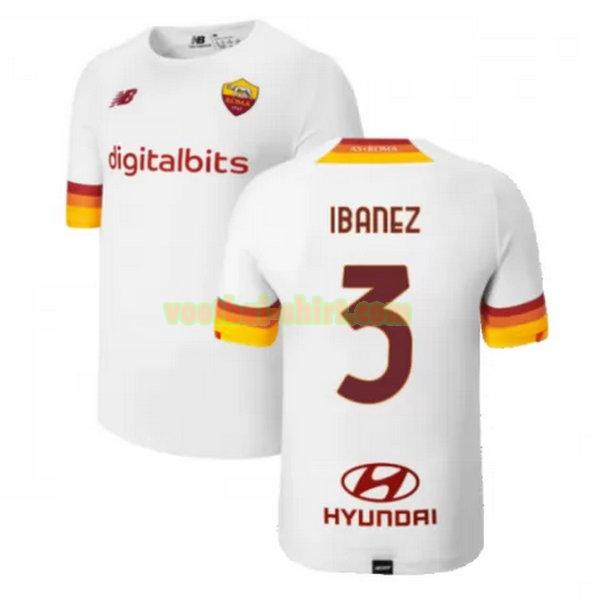 ibanez 3 as roma uit shirt 2021 2022 wit mannen