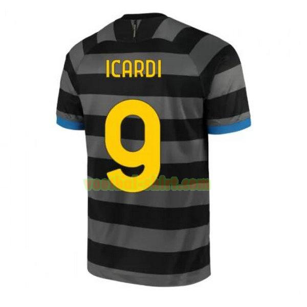 icardi 9 inter milan 3e shirt 2020-2021 grijs mannen