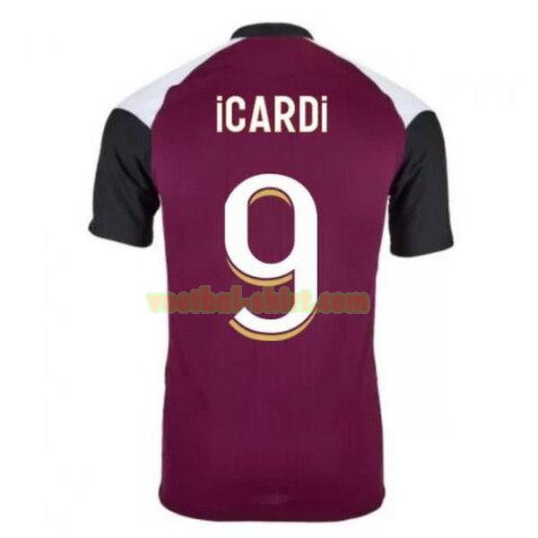 icardi 9 paris saint germain 3e shirt 2020-2021 purper mannen