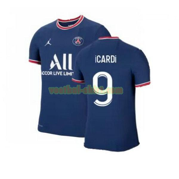 icardi 9 paris saint germain thuis shirt 2021 2022 blauw mannen