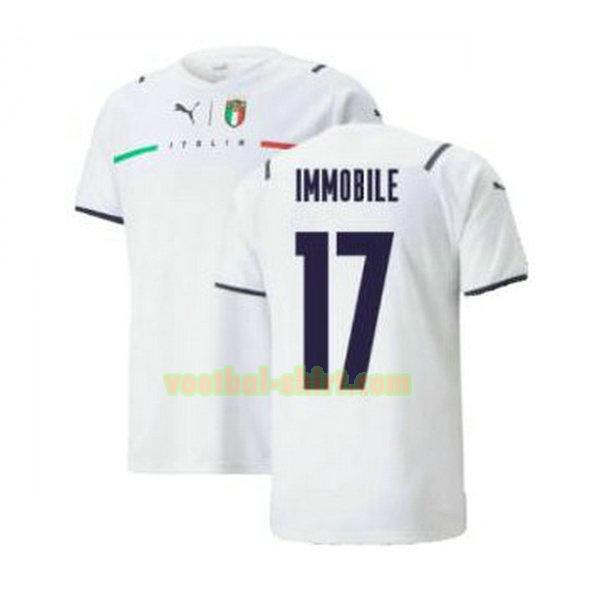 immobile 17 italië uit shirt 2021 2022 wit mannen