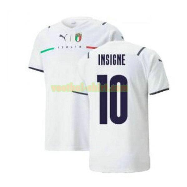 insigne 10 italië uit shirt 2021 2022 wit mannen