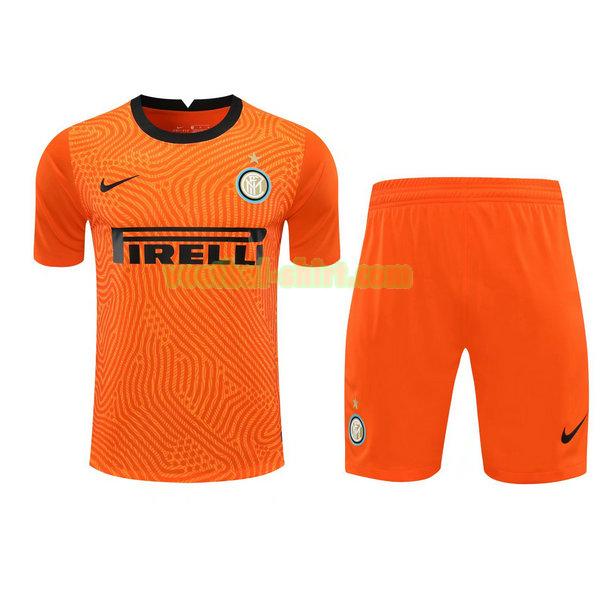 inter milan doelman shirts+pantalón 2021 oranje mannen
