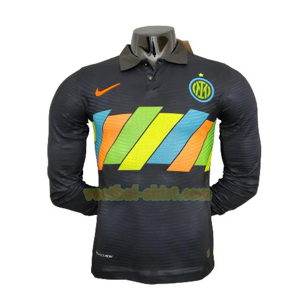 inter milan player 3e shirt 2021 2022 lange mouwen zwart mannen