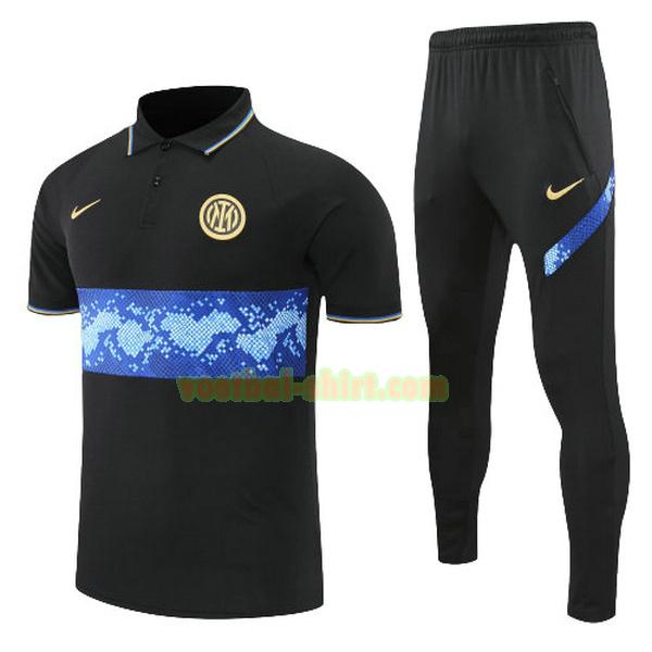 inter milan set polo 2022 blauw zwart mannen