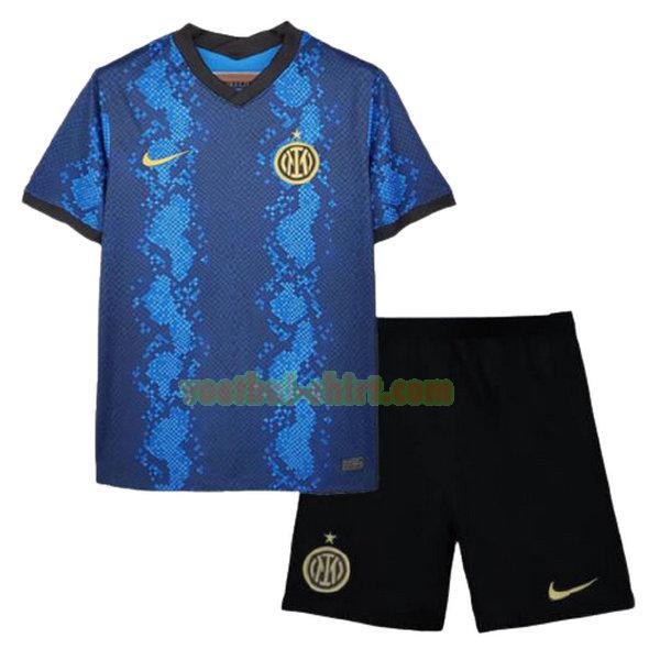 inter milan thuis shirt 2021 2022 blauw kinderen