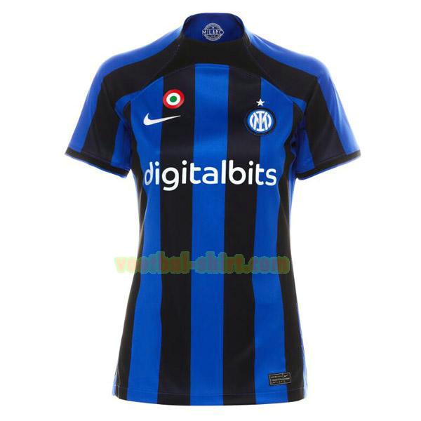 inter milan thuis shirt 2022 2023 blauw zwart dames