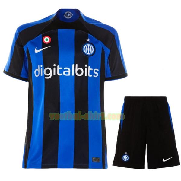 inter milan thuis shirt 2022 2023 blauw zwart kinderen