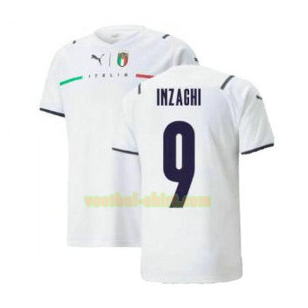 inzaghi 9 italië uit shirt 2021 2022 wit mannen