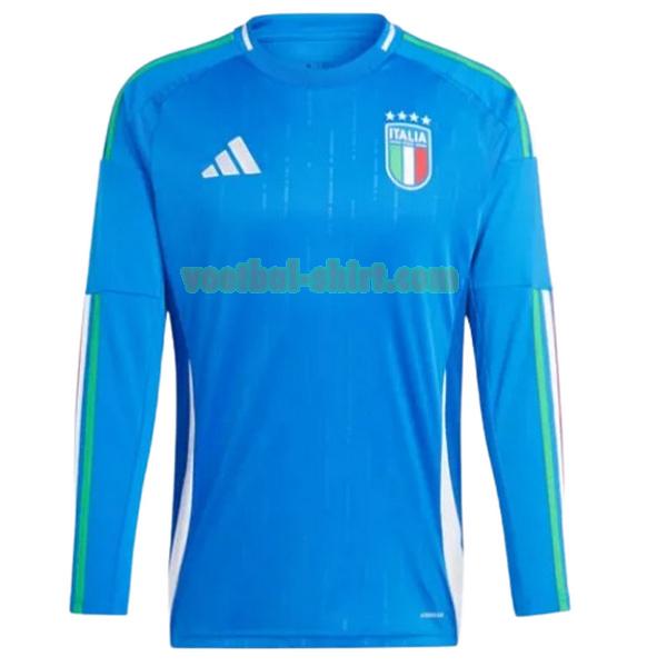 italië lange mouwen thuis shirt 2024 blauw mannen