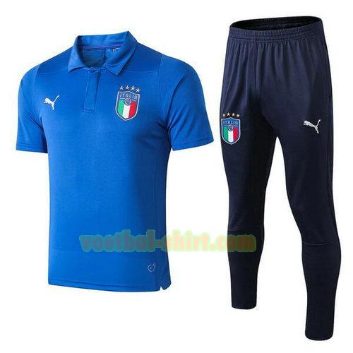 italië set poloshirt 2018 licht blauw mannen