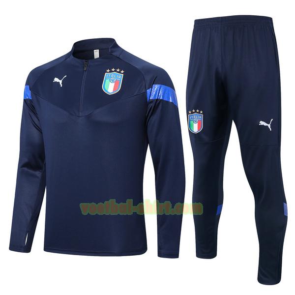 italië set trainingspak 2022 23 blauw mannen