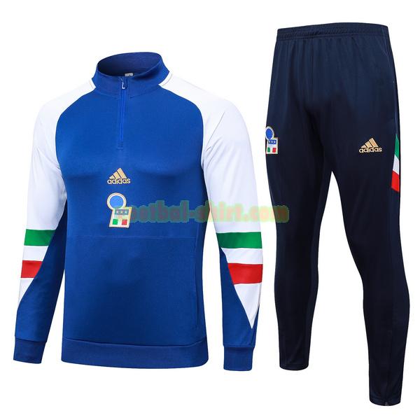 italië set trainingspak 2023 2024 blauw wit mannen