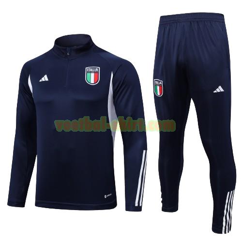 italië set trainingspak 2023 blauw kinderen