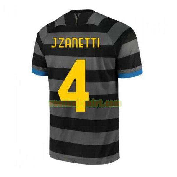 j.zanetti 4 inter milan 3e shirt 2020-2021 grijs mannen