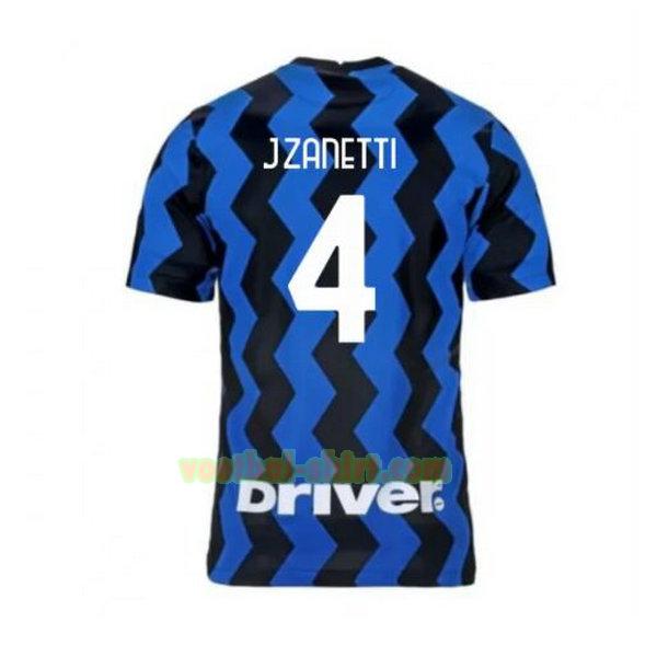 j.zanetti 4 inter milan thuis shirt 2020-2021 mannen