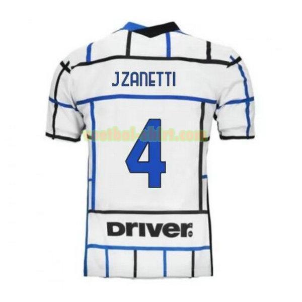 j.zanetti 4 inter milan uit shirt 2020-2021 mannen