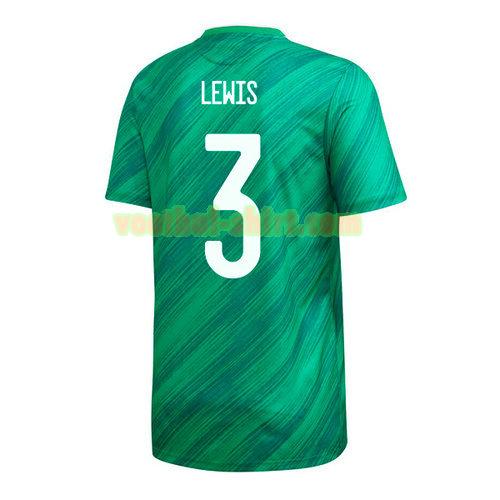 jamal lewis 3 noord ierland thuis shirt 2020 mannen