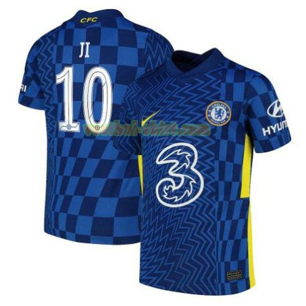 ji 10 chelsea thuis shirt 2021 2022 blauw mannen