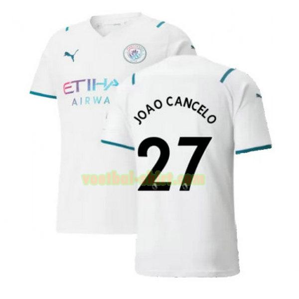 joao cancelo 27 manchester city uit shirt 2021 2022 wit mannen