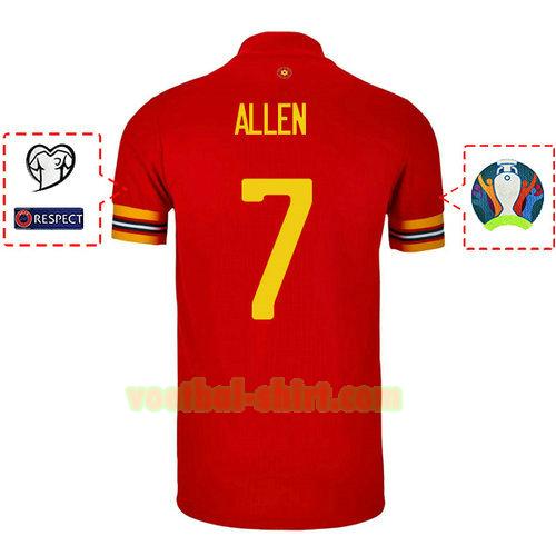 joe allen 7 wales thuis shirt 2020 mannen