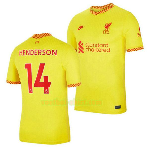 jordan henderson 14 arsenal 3e shirt 2021 2022 blauw mannen