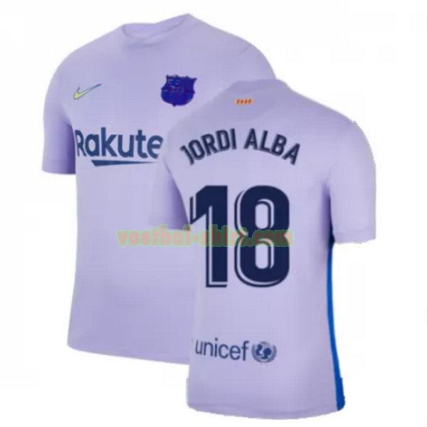 jordi alba 18 barcelona uit shirt 2021 2022 geel mannen