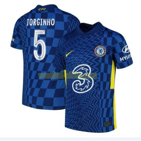 jorginho 5 chelsea thuis shirt 2021 2022 blauw mannen