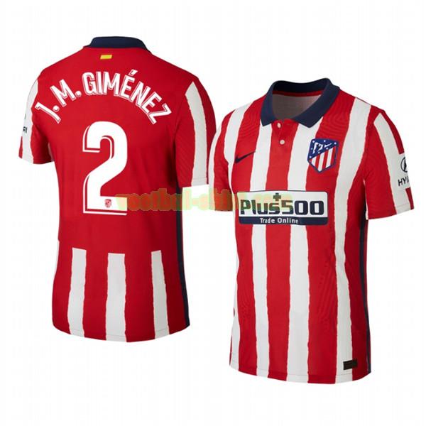 jose gimenez 2 atletico madrid thuis shirt 2020-21 mannen