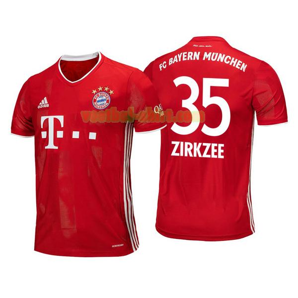 joshua zirkzee 35 bayern münchen thuis shirt 2020-2021 mannen