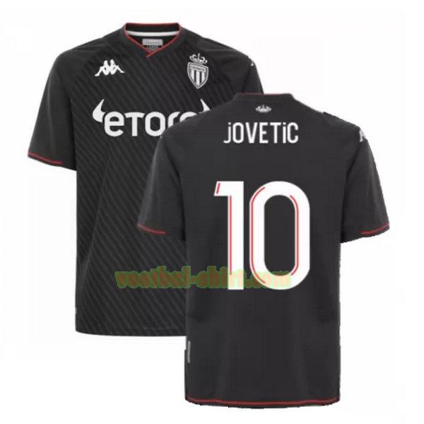 jovetic 10 as monaco uit shirt 2021 2022 zwart mannen