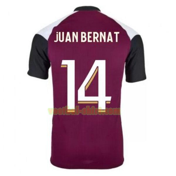 juan bernat 14 paris saint germain 3e shirt 2020-2021 purper mannen