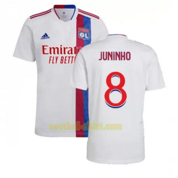 juninho 8 olympique lyon thuis shirt 2021 2022 wit mannen