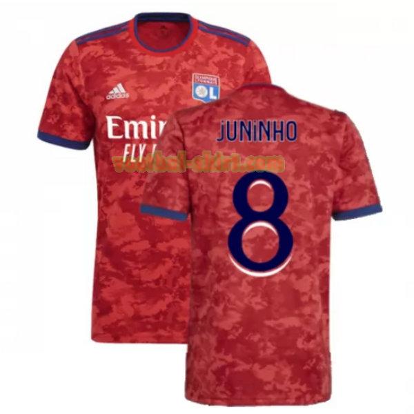 juninho 8 olympique lyon uit shirt 2021 2022 rood mannen