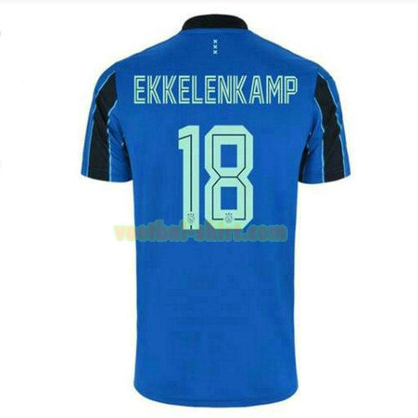 jurgen ekkelenkamp 18 ajax uit shirt 2021 2022 blauw mannen