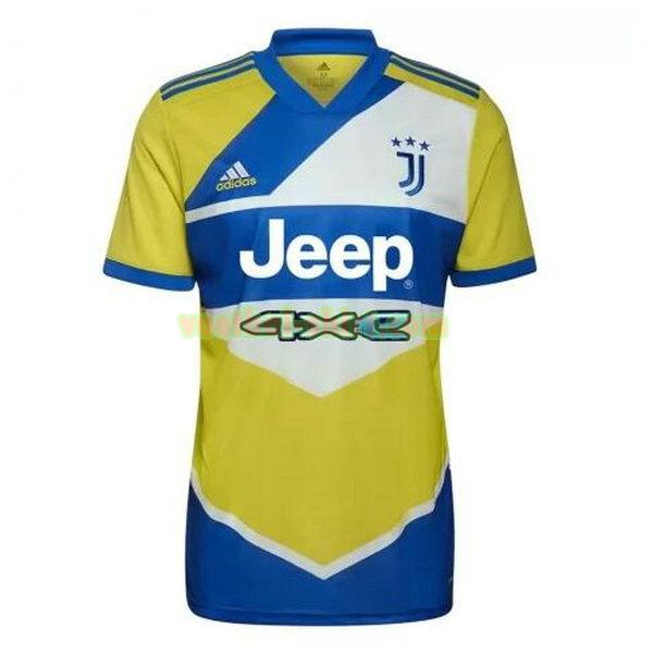 juventus 3e shirt 2021 2022 thailand geel blauw mannen