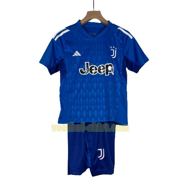 juventus doelman shirt 2023 2024 blauw kinderen