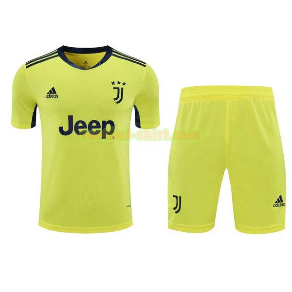 juventus doelman shirts+pantalón 2021 geel mannen