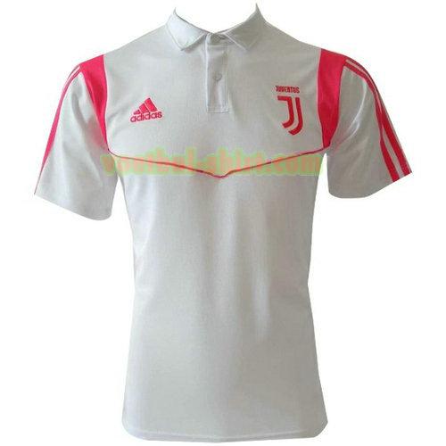 juventus poloshirt 19-20 wit roze mannen