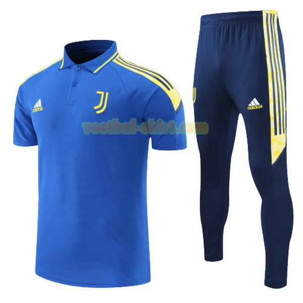 juventus set polo 2022 blauw mannen