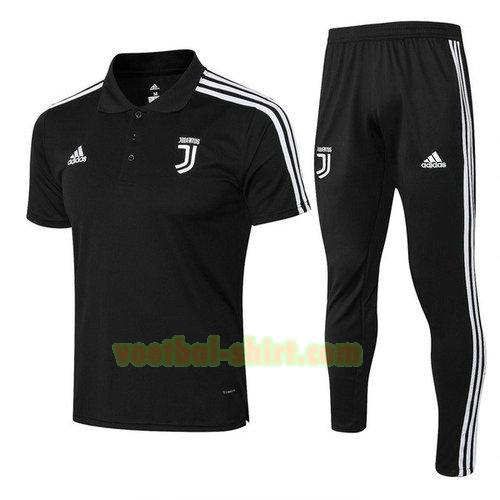 juventus set poloshirt 2018-2019 zwart mannen