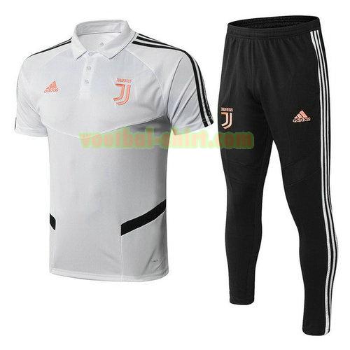 juventus set poloshirt 2019 2020 wit oranje mannen